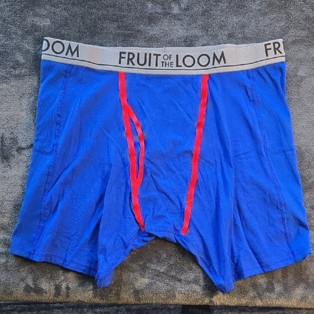 Fruit of the Loom Men's Blue Boxer Briefs